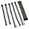 Prailginimo rinkinys Kolink Core Adept — pintas PET apvalkalas, 6 dalių, 20+4pin, 8pin, 4+4pin, 3×6+2pin (300–350 mm)