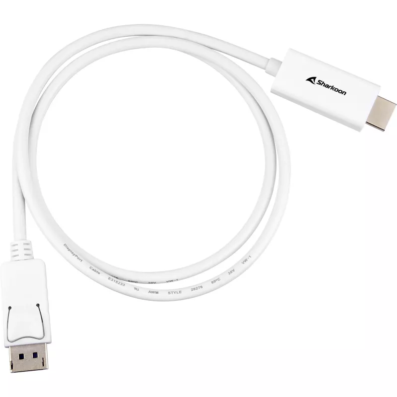 DisplayPort 1.2 adapterinis kabelis Sharkoon 4K, 1 m