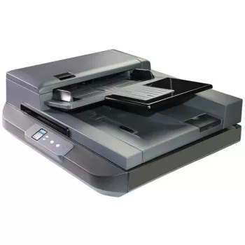 Plokščiasis ir automatinio padavimo skaitytuvas Avision AD5800 — 1200 x 1200 DPI, A4, 100 lapų ADF, dvipusis, LCD, baltas