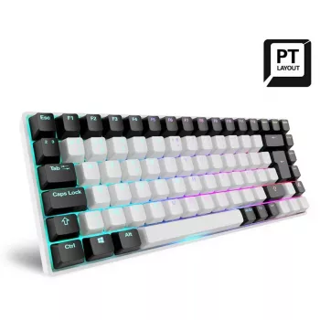 Sharkoon SKILLER SGK50 S3 mechaninė klaviatūra žaidimams USB QWERTY portugališkas baltas