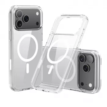 Nevox StyleShell SHOCKFlex dėklas iPhone 17 Pro Max su MagSafe permatomas