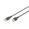 Digitus ASSMANN Basic USB ilginamasis kabelis, USB A (M) - USB A (M), 3 m, USB 2.0, juodas (AK-300200-030-S)