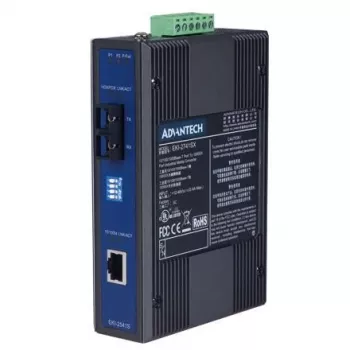 Medijos keitiklis ADVANTECH EKI-2541S-AE – Ethernet 10/100 Mbps į vienmodį šviesolaidį, 1 šviesolaidžio prievadas