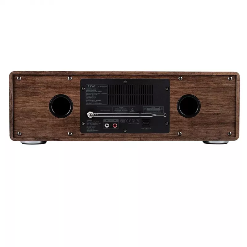 Mikro hi-fi sistema AKAI AM-100 RHAPSODY – kompaktiška garso mini sistema su integruotu stiprintuvu ir CD/USB atkūrimu