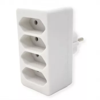 Maitinimo juosta Bachmann 921.273 – 4× Euro lizdai, balta PVC