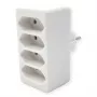Maitinimo juosta Bachmann 921.273 – 4× Euro lizdai, balta PVC