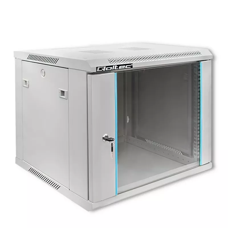 Rack spinta QOLTEC 19 colių 9U 600x500x600 sieniniam arba ant grindų montavimui serverių korpusas