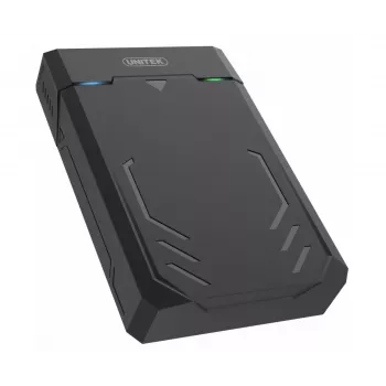 Išorinis HDD/SSD dėklas Unitek Y-3035 – 2.5/3.5 colio SATA, USB 3.2 Gen 1 (USB Type-B), 6 Gbit/s, juodas, su maitinimo adapteriu