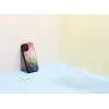 Apsauginis dėklas iKins Apple iPhone 12 / 12 Pro — vandens gėlės raštas, juodas