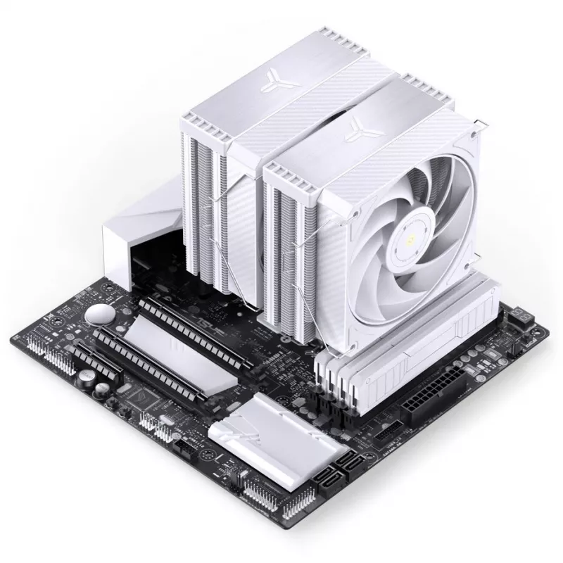Jonsbo HX6280 CPU aušintuvas, PWM, RGB – 130 mm, baltas
