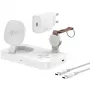 Belaidė įkrovimo stotelė 4smarts 540994 3-in-1 Qi2 MagSafe iPhone Apple Watch TWS 12V 25W balta