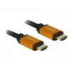 DeLOCK HDMI laidas, HDMI (M) į HDMI (M), 50 cm, triguba izoliacija, juodas, auksinis, 8K palaikymas