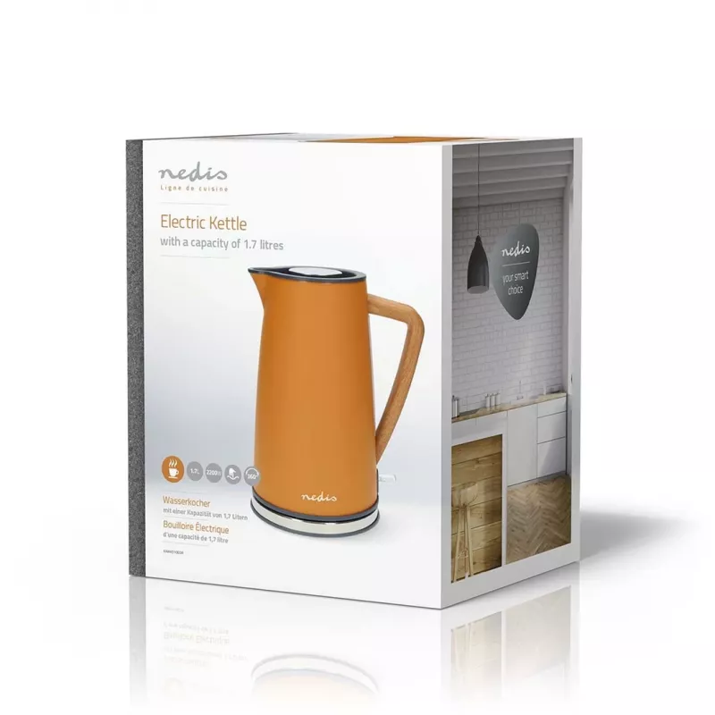 Elektrinis virdulys Nedis KAWK510EOR 1,7 l 2200 W Oranžinis
