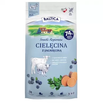 BALTICA regional flavours Small breeds Veršiena su ėriena - sausas šunų ėdalas - 3kg