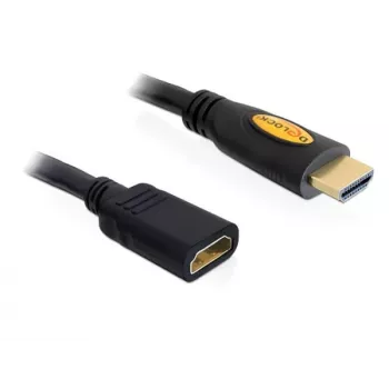 Verlängerungskabel High Speed HDMI mit Ethernet, HDMI A Stecker > HDMI A Buchse schwarz, 1 Meter