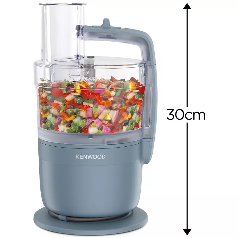Virtuvinis smulkintuvas Kenwood FDP23.140GY MultiPro Go, kompaktiškas, pilkas