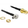 Koaksialinis kabelis DeLOCK 88487 TS-9 SMA 1.45 m Juodas