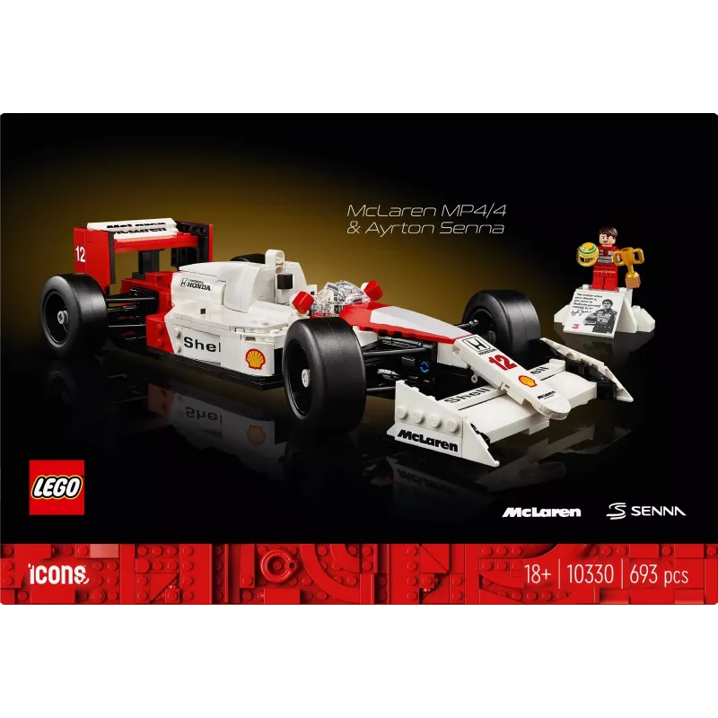 LEGO ICONS McLaren MP4/4 Ayrton Senna 10330 – surinkimo modelis