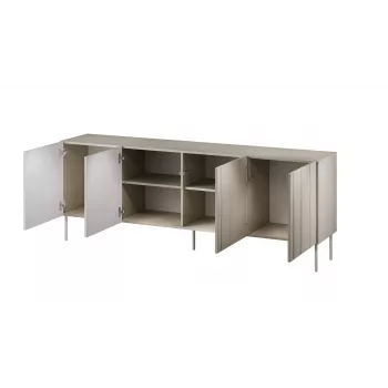 Komoda Cama Meble ISLA 2000x400x750 mm, kašmyro matinis, medžio drožlių plokštės korpusas