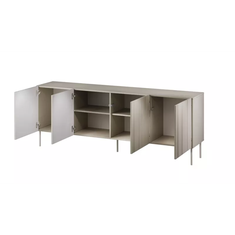 Komoda Cama Meble ISLA 2000x400x750 mm, kašmyro matinis, medžio drožlių plokštės korpusas
