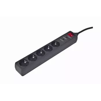 EnerGenie SPG5-C-15 apsauginis filtras nuo viršįtampių, juodas, 5 kištukiniai lizdai, 250 V, 4,5 m