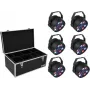 LED PAR šviestuvų rinkinys EUROLITE 20000626, 6×36W RGB, scenos užpildymo šviestuvai