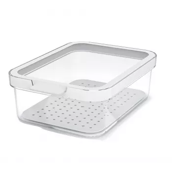 Maisto indas Rotho 1053201100 Stačiakampis 1,2 l permatomas baltas, technopolimeras, tinkamas plauti indaplovėje