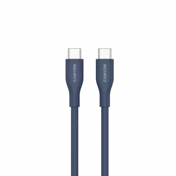 CANYON CC60SC10 USB-C į USB-C laidas, 60W, 1m, Silikoninis, Tamsiai mėlynas