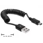 USB kabelis DeLOCK USB 2.0 0,6 m USB A Mini-USB A juodas