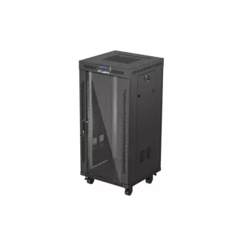 Stovimas serverio spintos rėmas LANBERG FF01-6624-12BL 24U 19 colių 600×600 mm, IP20, 1200 kg, juodas