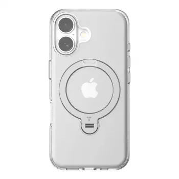 Dėklas Torras Ostand Spin iPhone 16 Plus, permatomas apsauginis
