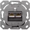 DIGITUS DN-9005-N – jungties lizdas, įleidžiamas montavimas – 2×RJ-45 – RAL 9010 (DN-9005-N)