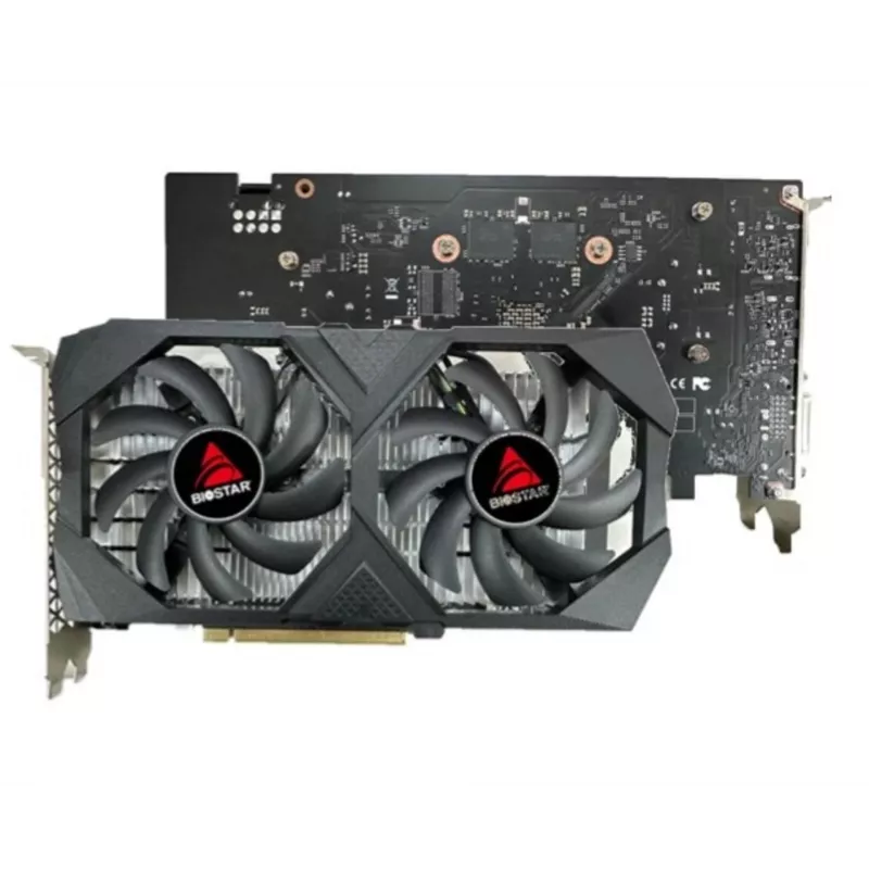 BIOSTAR GeForce RTX 3050 6GB GDDR6 PCIe 4.0 vaizdo plokštė, 2304 CUDA branduoliai, 96 bitų, 2 ventiliatoriai, 225×43 mm