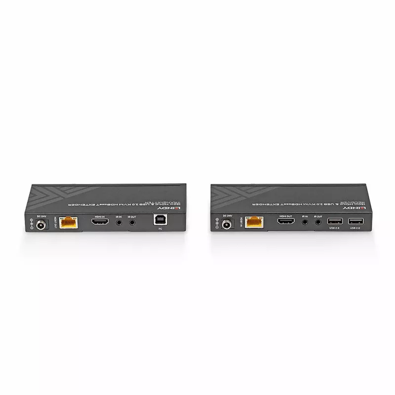 Lindy 150 m Cat.6 HDMI 4K60, USB 2.0 ir IR HDBaseT KVM prailgintuvas