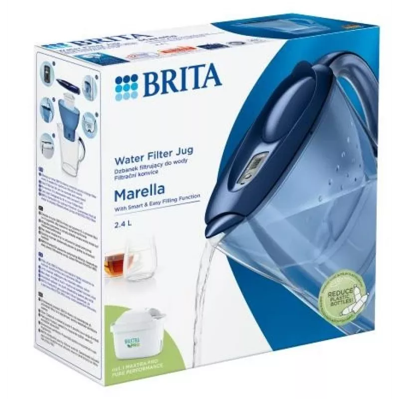 Vandens filtro ąsotis BRITA Marella Maxtra Pro 2,4 L, mėlynas, su keičiama kasetė Maxtra Pro