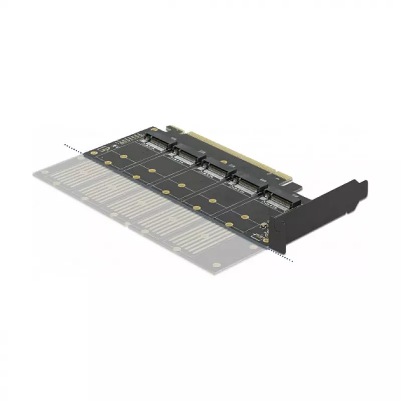 DeLOCK PCI Express x16 kortelė su 5 vidiniais M.2 Key B / SATA lizdais