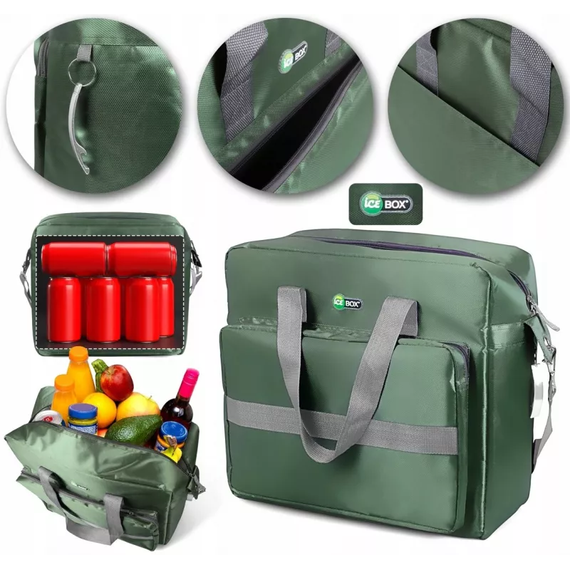 Termo maišas PROMIS TL30, 30 L, poliesteris, užtrauktuku, rankenos