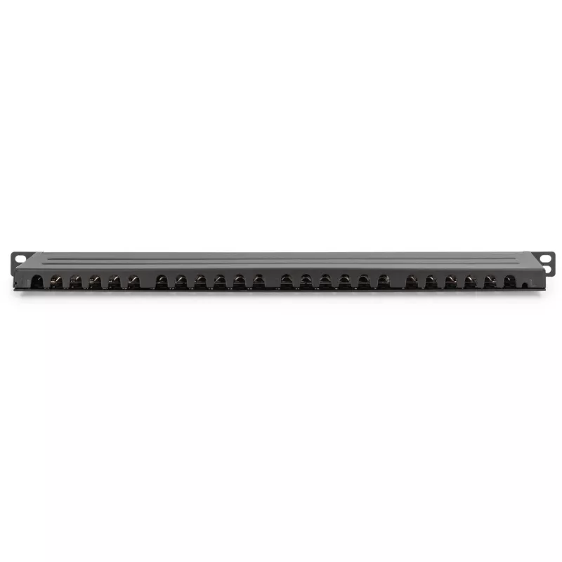 Patch Panel Digitus CAT6 Class E Ekranuotas Didelio Tankio Juodas 24 prievadai 0.5U