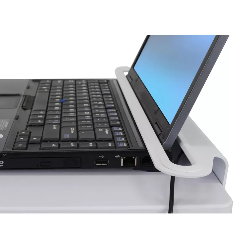 Ergotron StyleView SV10 vežimėlis nešiojamam kompiuteriui, medicininis, metalas, baltas, aliuminis, ekrano dydis iki 43,2 cm (17 inch) (SV10-1100-0)