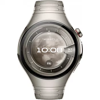 Išmanusis laikrodis HUAWEI WATCH 5, 1,5 col. AMOLED, 466×466, 46 mm titano korpusas, Wi‑Fi, GPS, sidabrinis