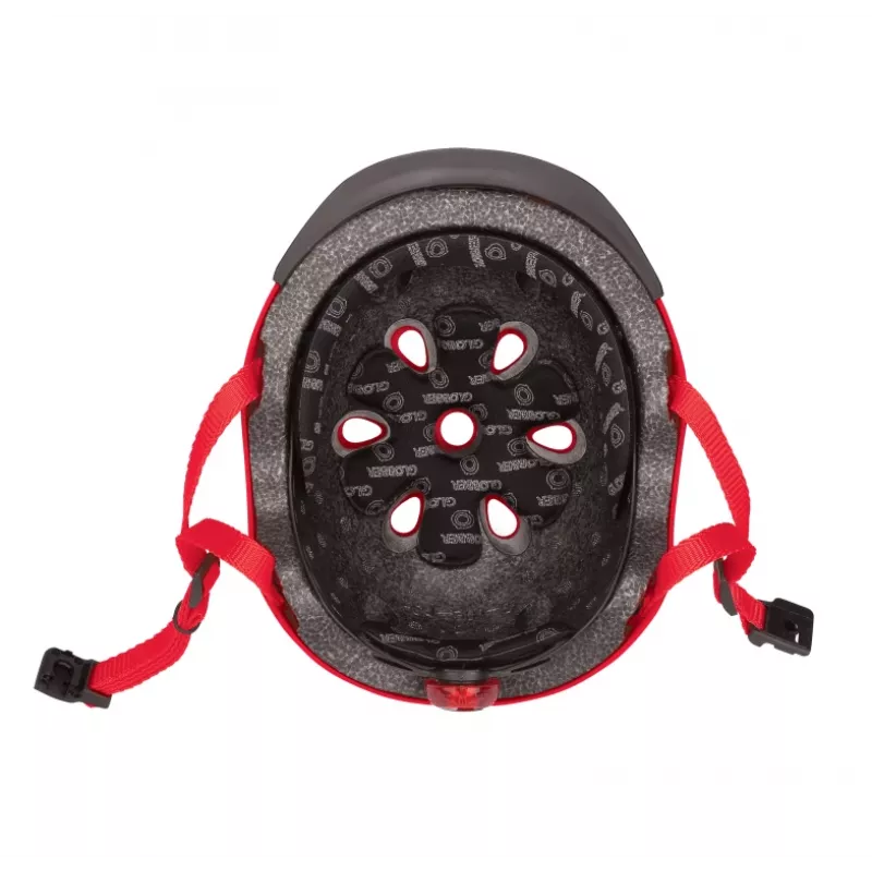 Vaikiškas apsauginis šalmas GLOBBER Elite Lights XS/S 48–53 cm Raudonas