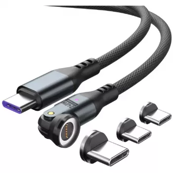 USB-C laidas 4smarts GravityCord 240W 1,8 m – USB-C į USB-C didelės galios įkrovimui ir duomenų perdavimui