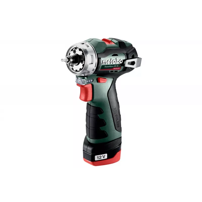 Metabo PowerMaxx BS BL Q gręžtuvas su pistoline rankena, 12 V, 2 Ah, 1500 aps./min., 900 g