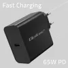 Įkroviklis QOLTEC Super Quick PD 65W USB-C Power Delivery 5–20V, 1x USB-C, USB PD 3.0, C tipo kištukas, 65 W