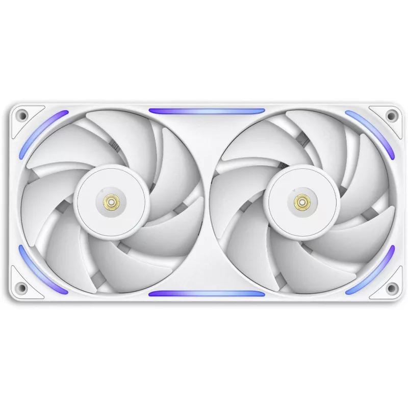 NZXT F280X RF-U28PN-W1 RGB 280 mm kompiuterio korpuso ventiliatorius, 140 mm, 2400 aps./min., 41 dB, baltos spalvos