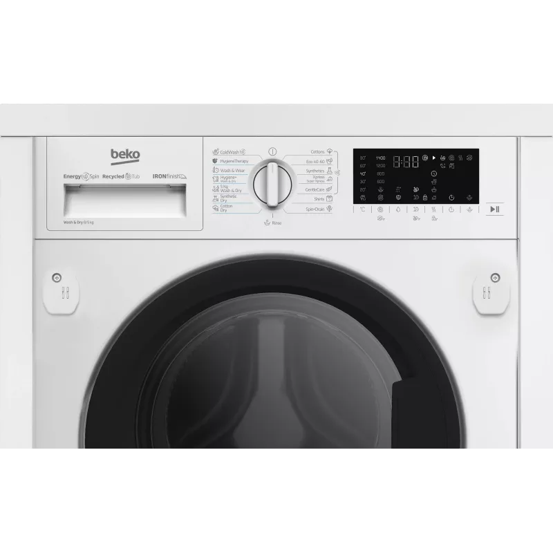 Skalbimo džiovinimo mašina BEKO B5DBT68547W įmontuojama, 8 kg skalbti / 5 kg džiovinti, 1400 aps./min.
