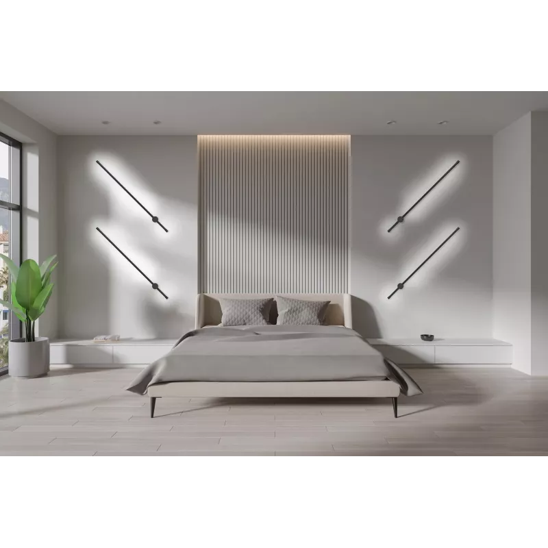 LED sieninis šviestuvas Activejet AJE-HILTON Black NW