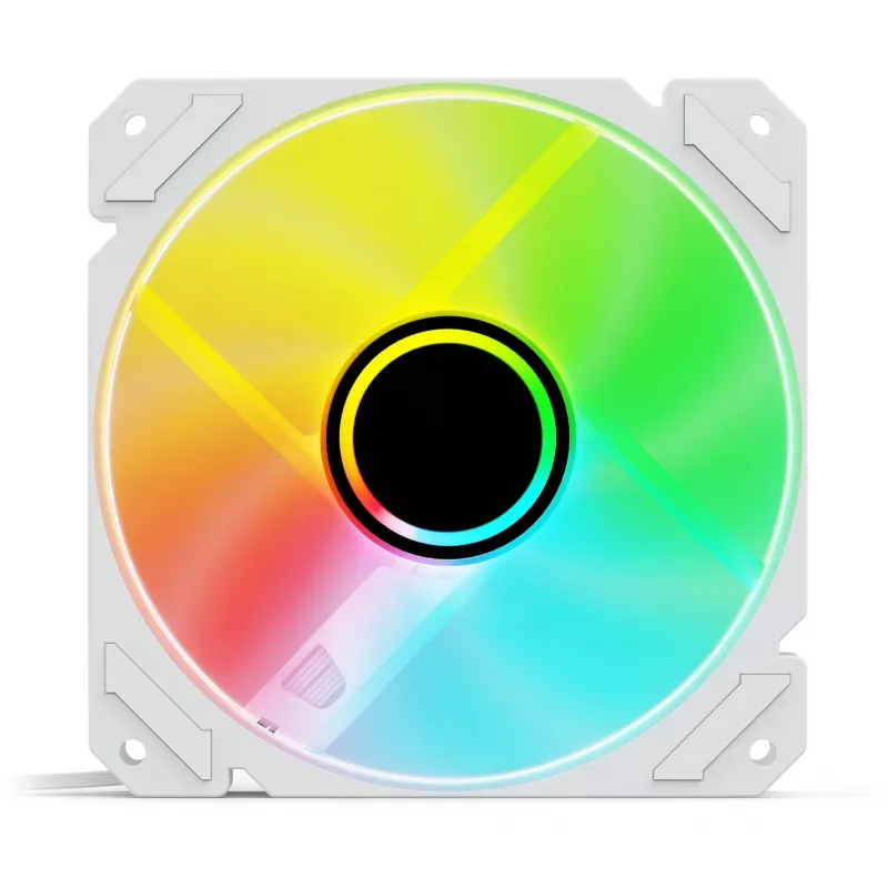 SHARKOON SHARK Mirror RGB PWM 120mm Baltas