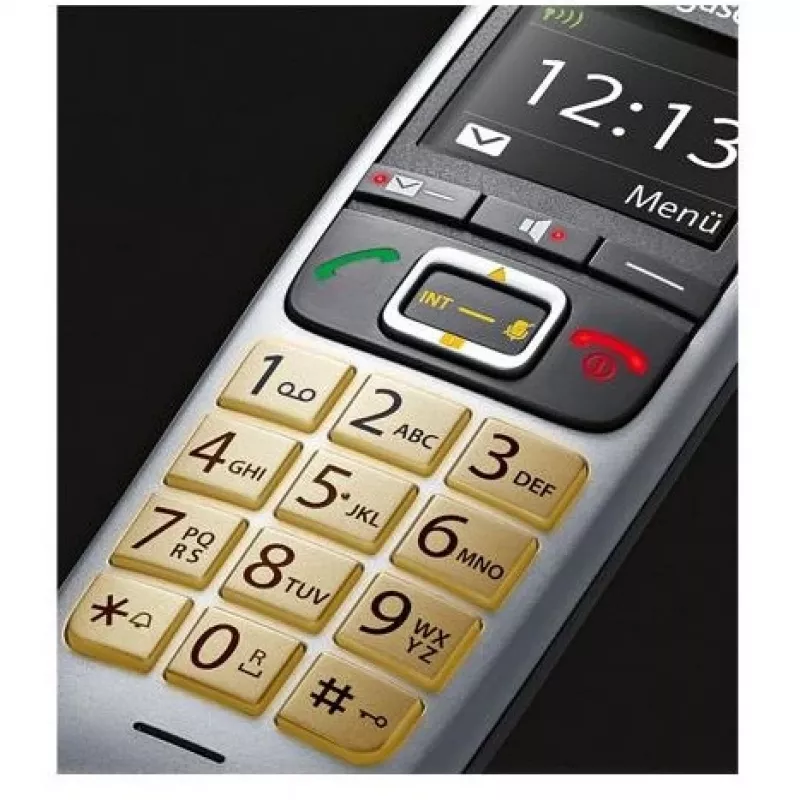Gigaset E560 belaidis DECT telefonas su skambučio numerio atpažinimu, juodai sidabrinis