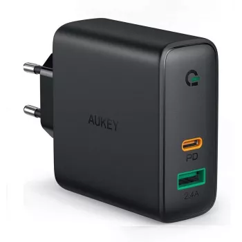 Sieninis įkroviklis 2xUSB Power Delivery (1xUSB A+1xUSB C) 5.4A 30W Dynamic Detect PA-D1